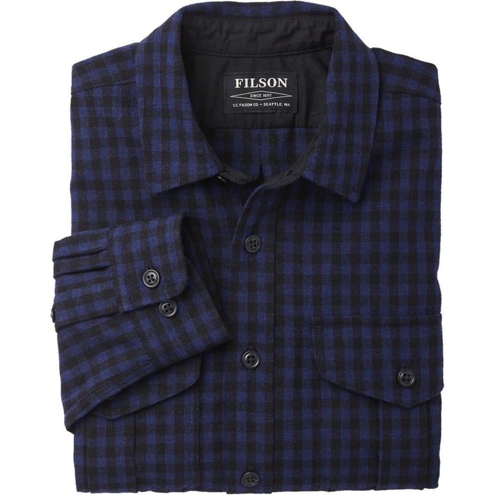 Filson - Northwest Wool Shirt in Cobalt/Black Check